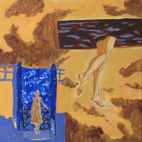 Jambes V - 40x40 - technique mixte